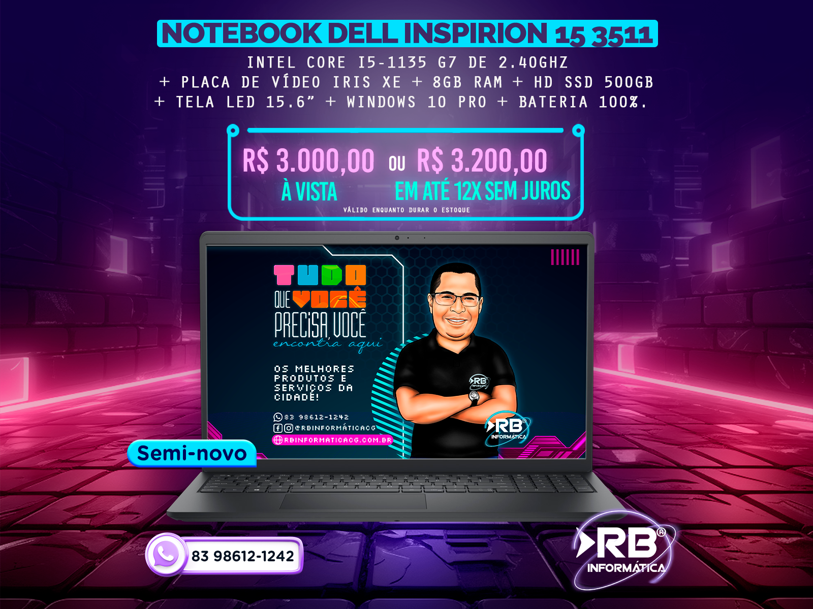 NOTEBOOK DELL INSPIRION 15 3511 
