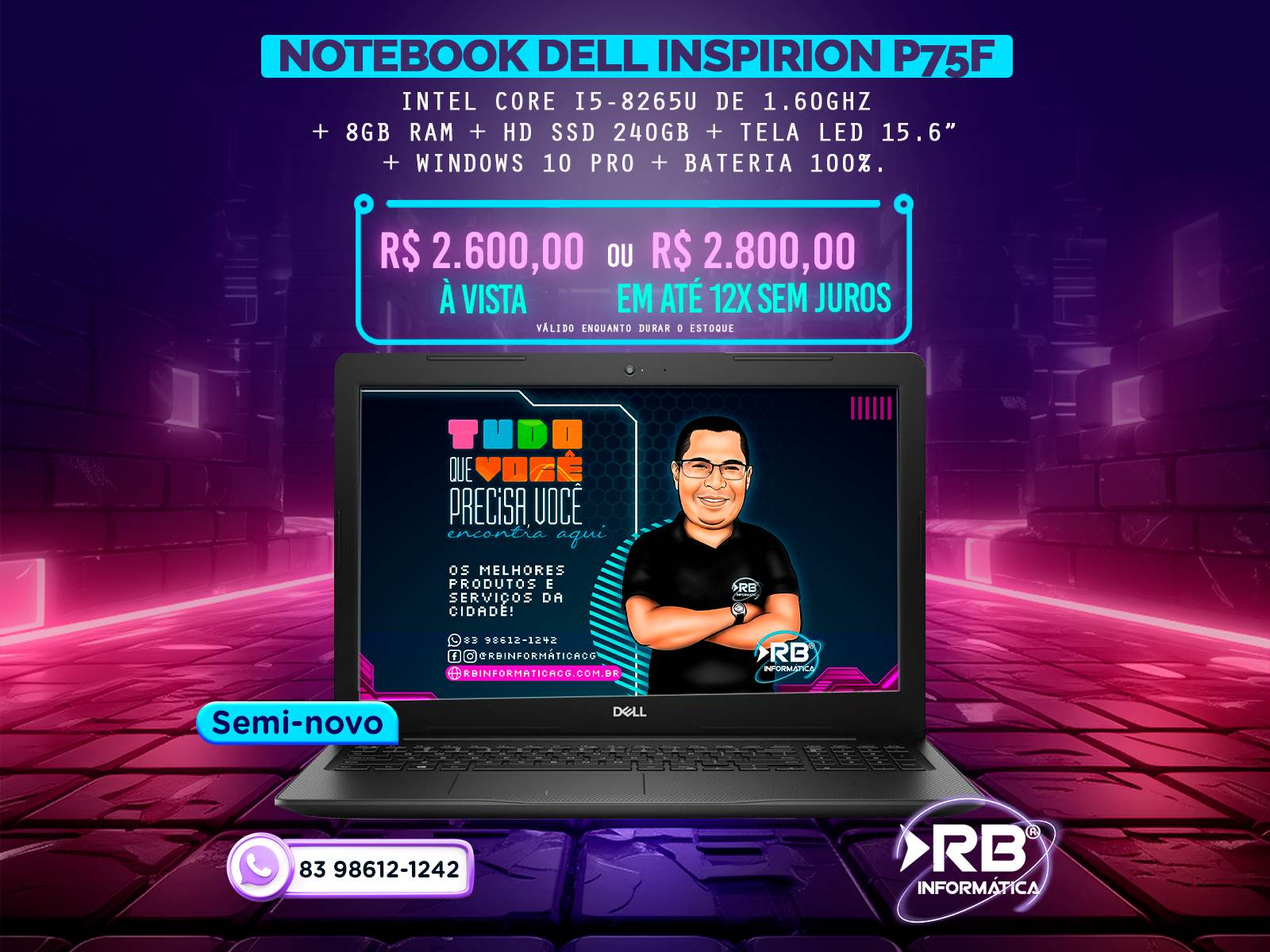 NOTEBOOK DELL INSPIRION P75F