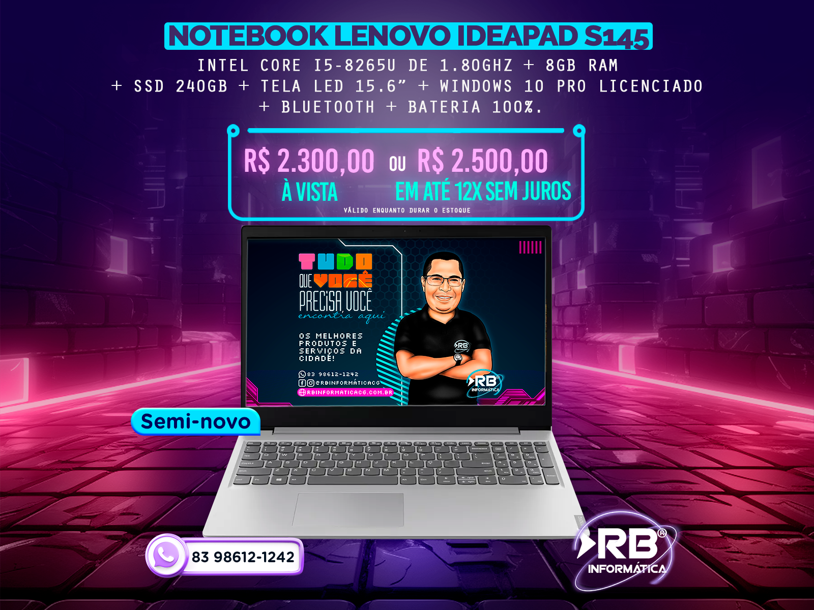 NOTEBOOK LENOVO IDEAPAD S145 