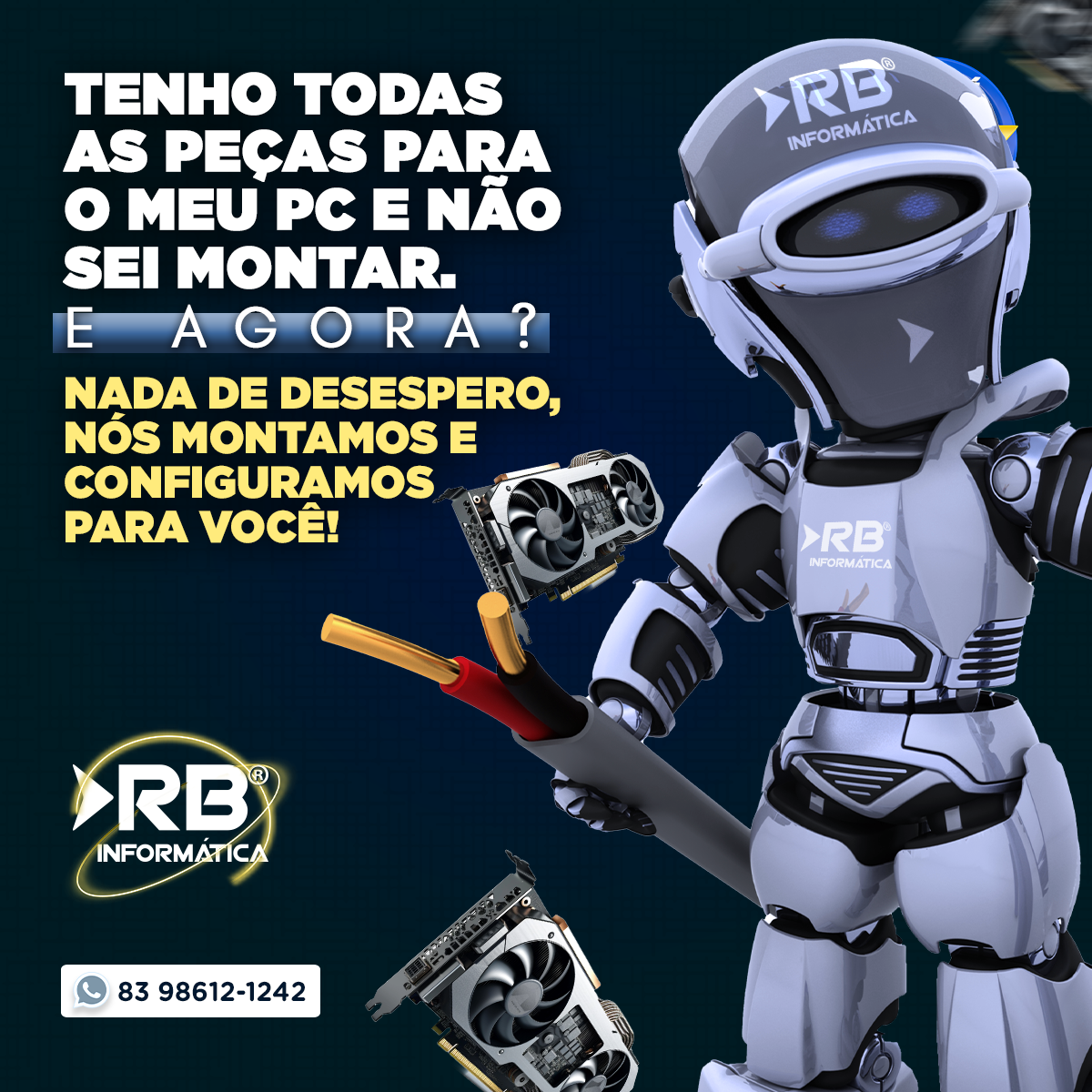 Tem as peças do PC? Nós montamos e configuramos para você.