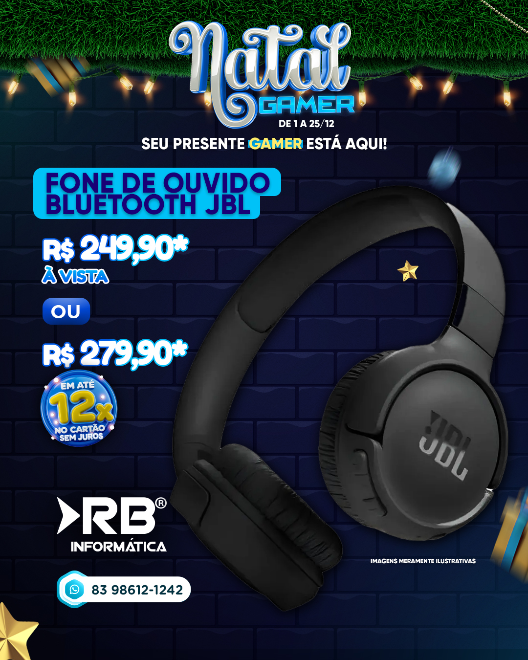 Fone de ouvido Bluetooth JBL - original