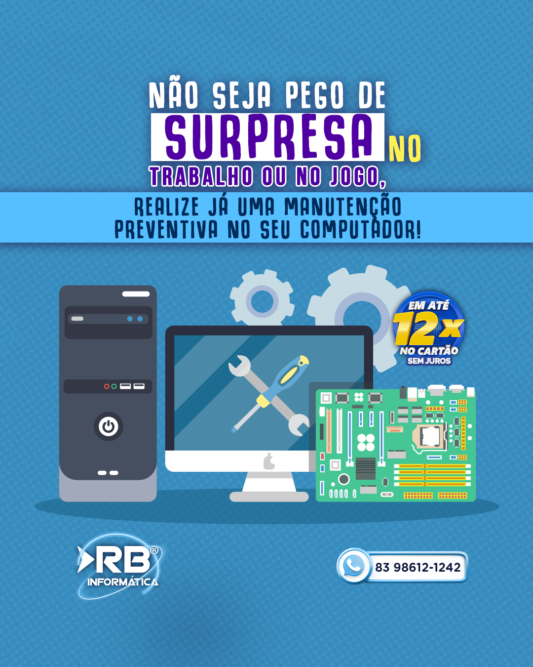 Está precesando de realizar uma manutenção preventiva no seu computador? A gente pode te ajudar.