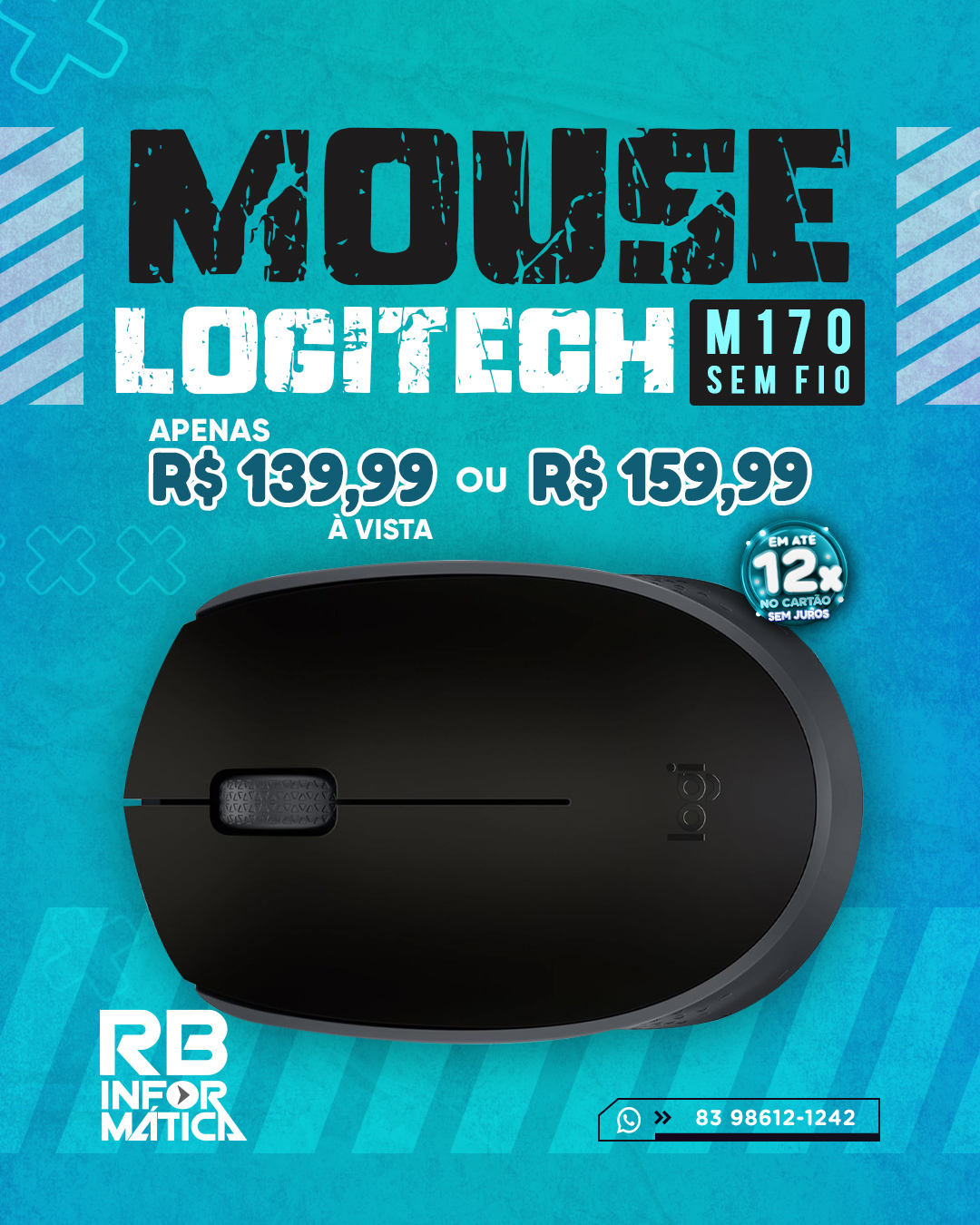 Mouse Logitech M170 sem fio