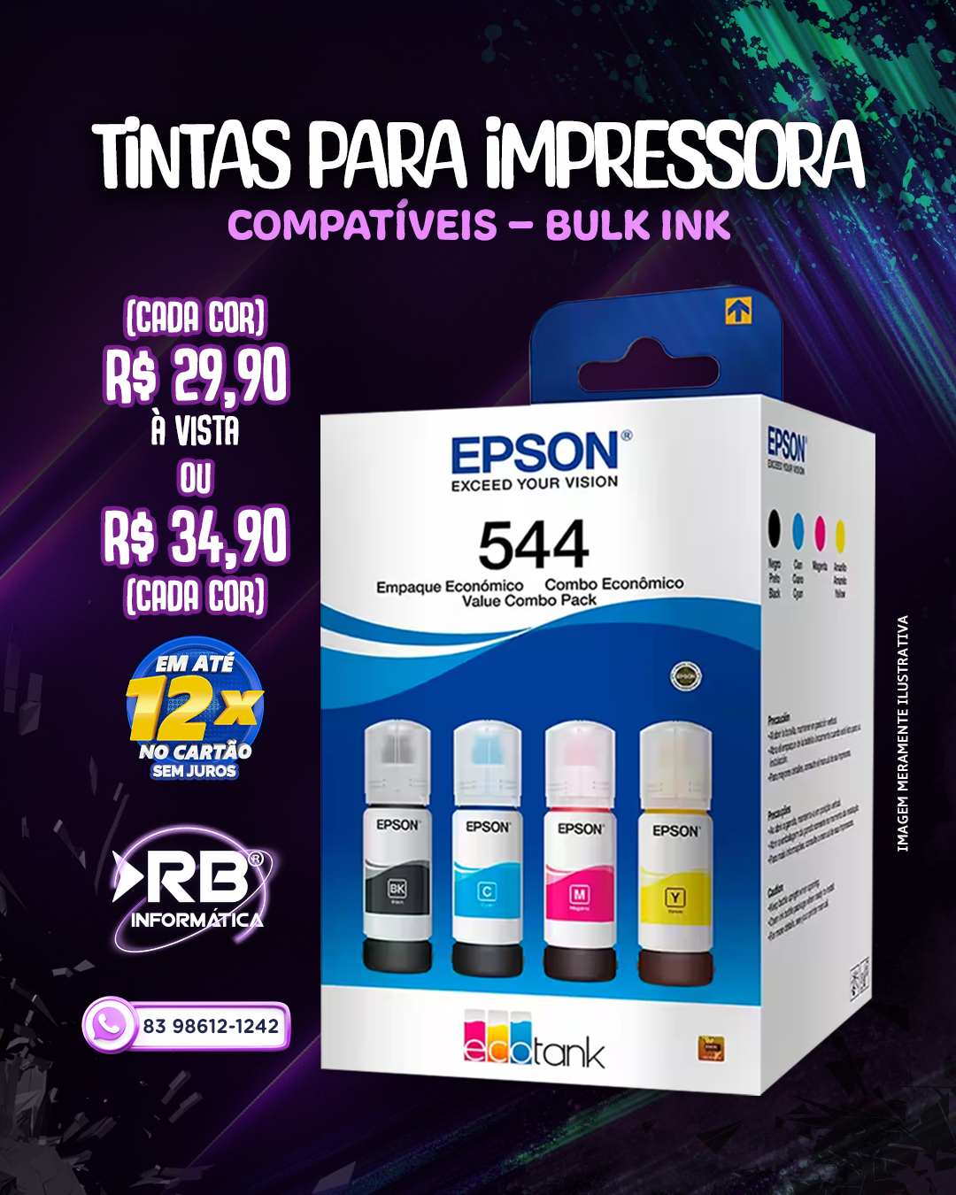 Tintas para Impressora - Compatíveis - Bulk Ink