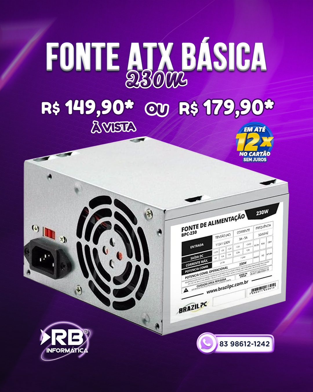 Fonte ATX Básica