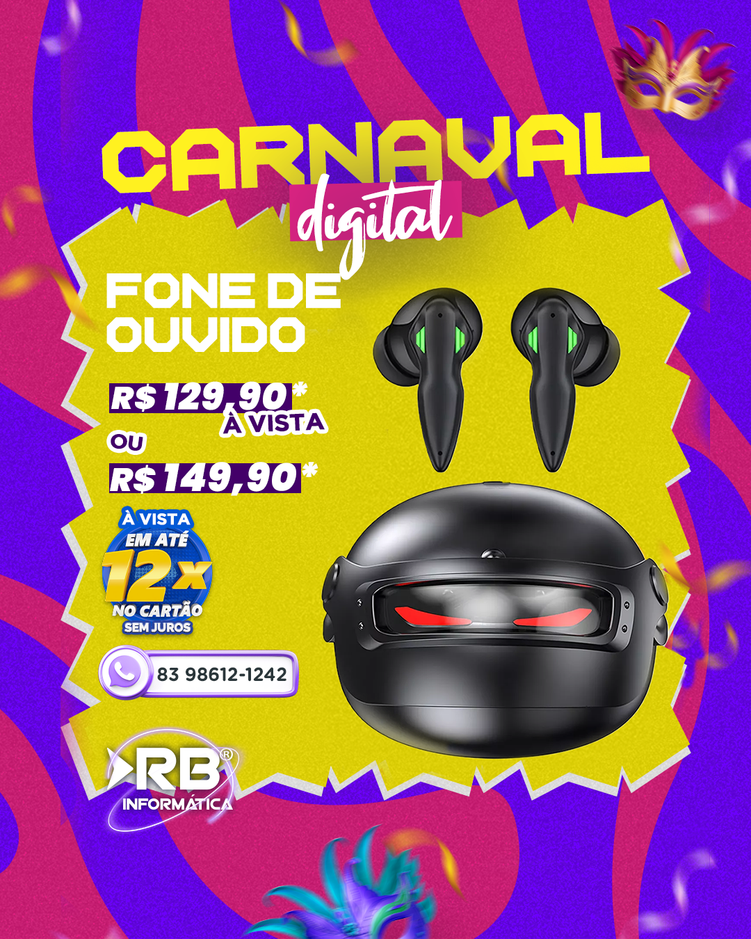 Fone de Ouvido Gamer H’MASTON RS37 SEM FIO BLUETOOTH PREMIUM – PRETO E CAMUFLADO