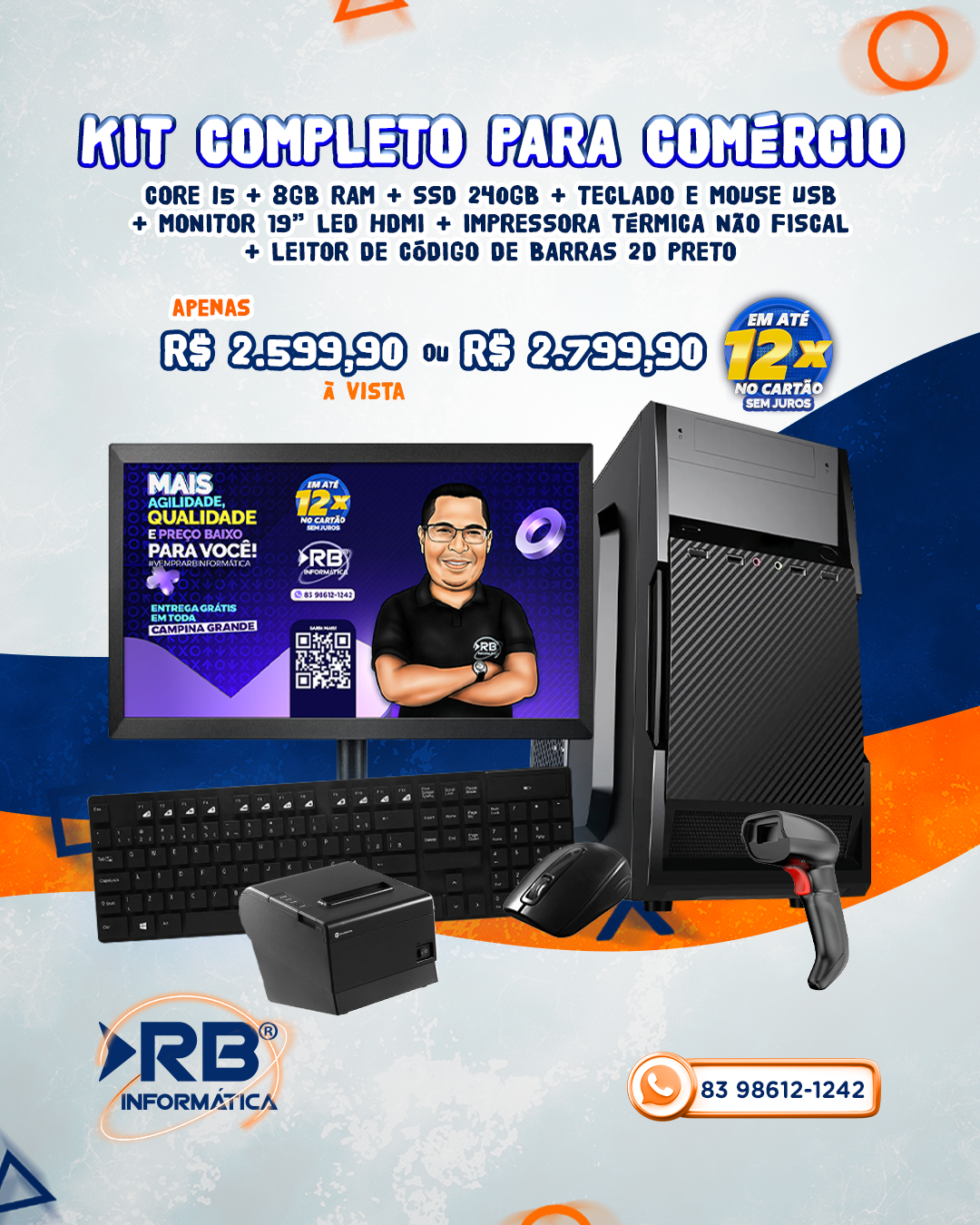 Kit Completo para Comércio - Core i5 + 8GB RAM