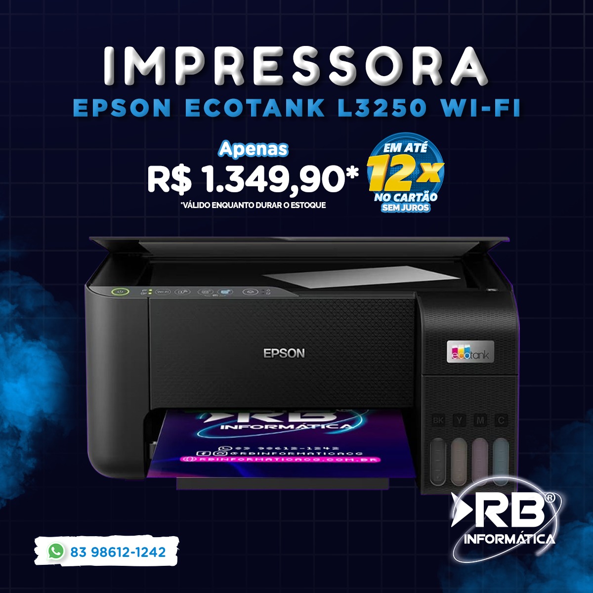 Impressora EPSON Ecotank L3250 WI-FI