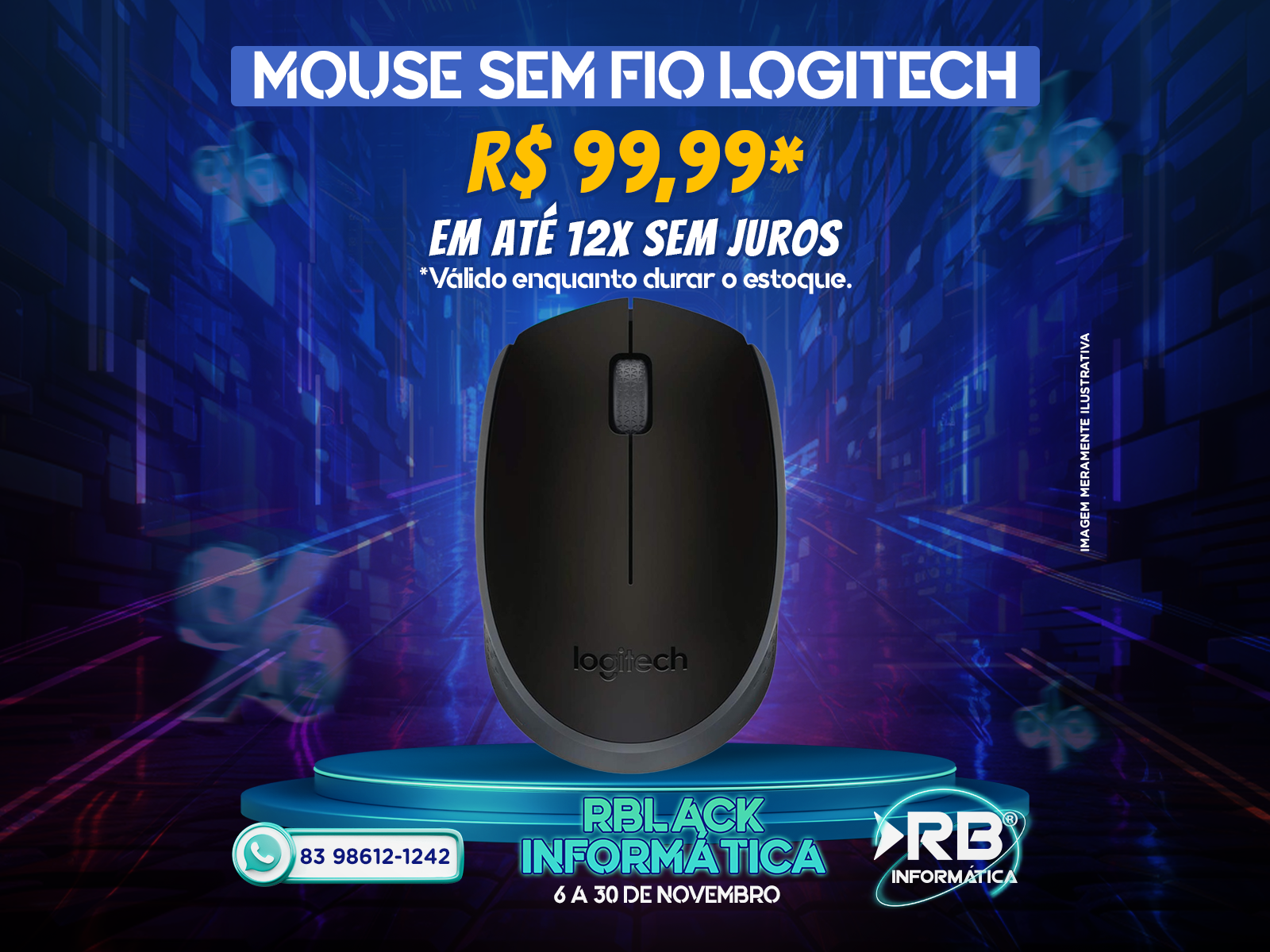 Mouse sem Fio Logitech