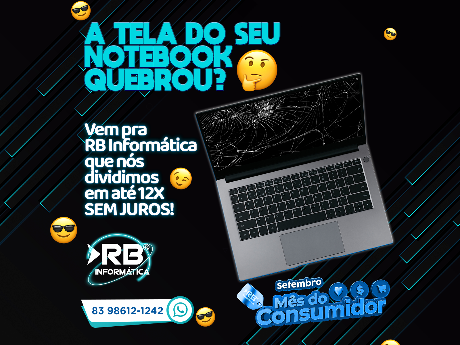 A tela do seu Notebook quebrou? Nós temos a solução!