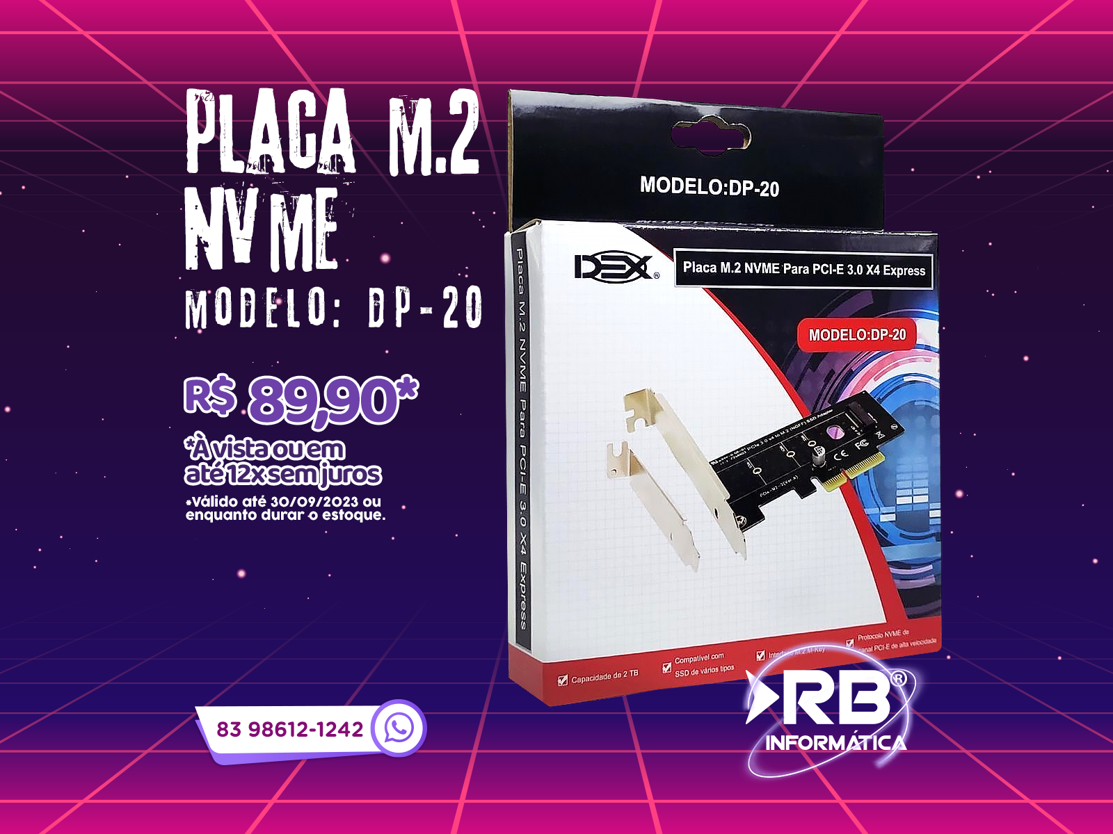 Placa M.2 NVMe