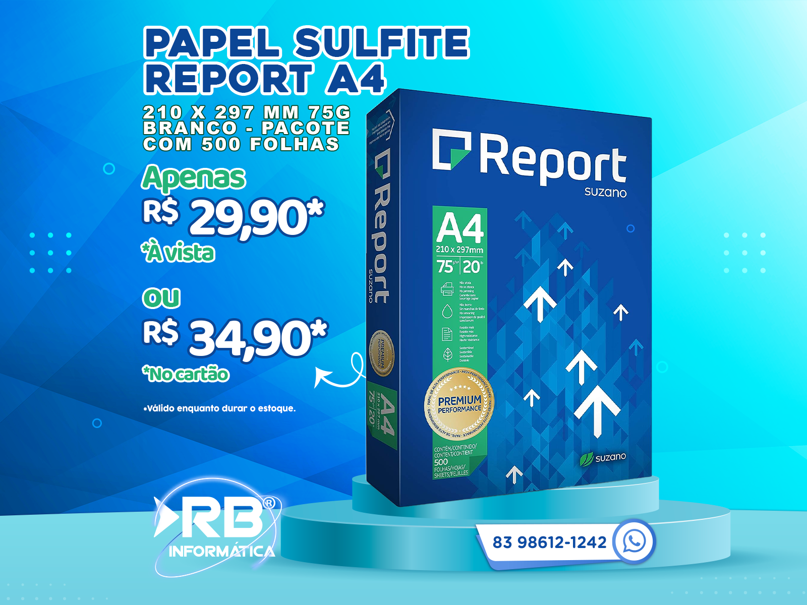 Papel Sulfite Report A4